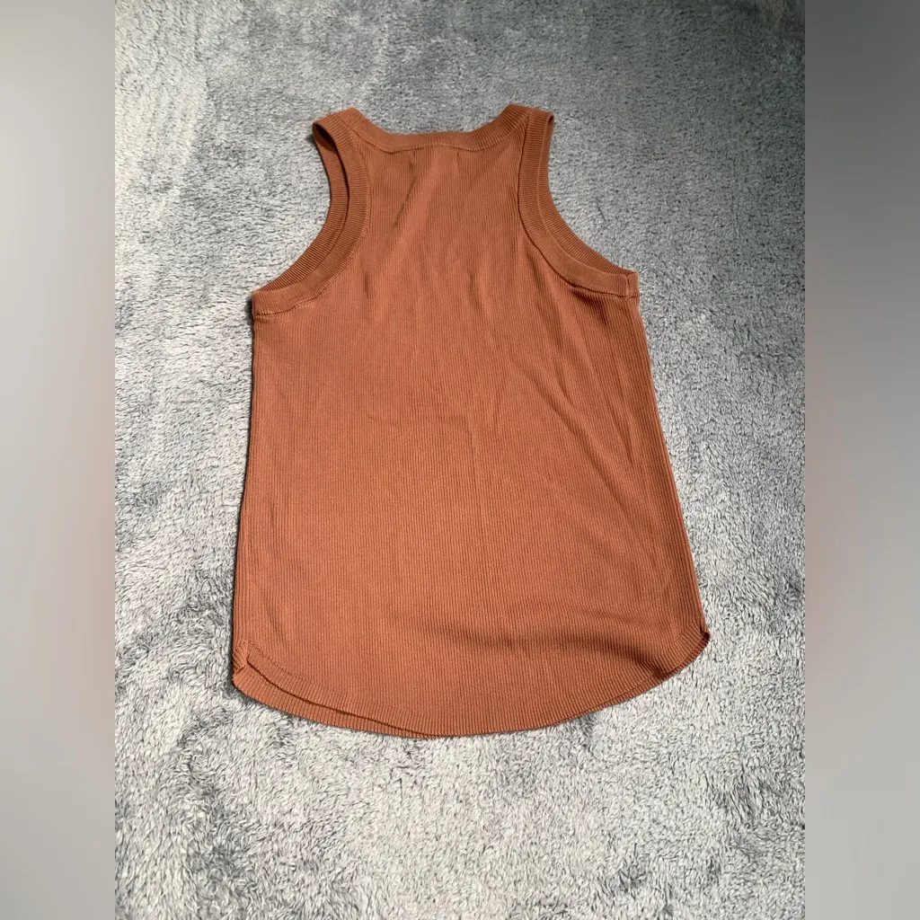 Miou muse Sleeveless Tan tank Top medium - Image 7