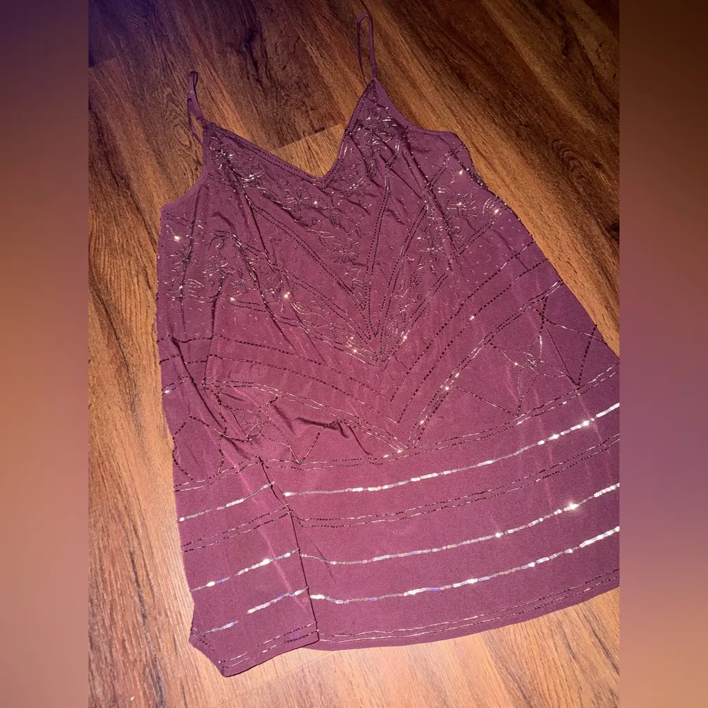 Make a Move Mini
Slip Dress red beaded free people NWOT L 
Boho party $138 - Image 6