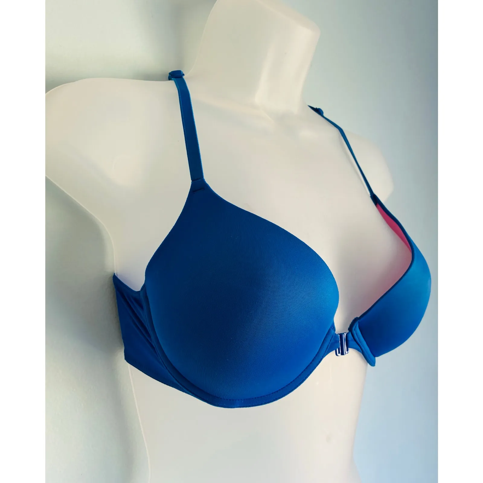 Victoria's Secret PINK Push Up Bra Front Closure 34C Blue - Image 2