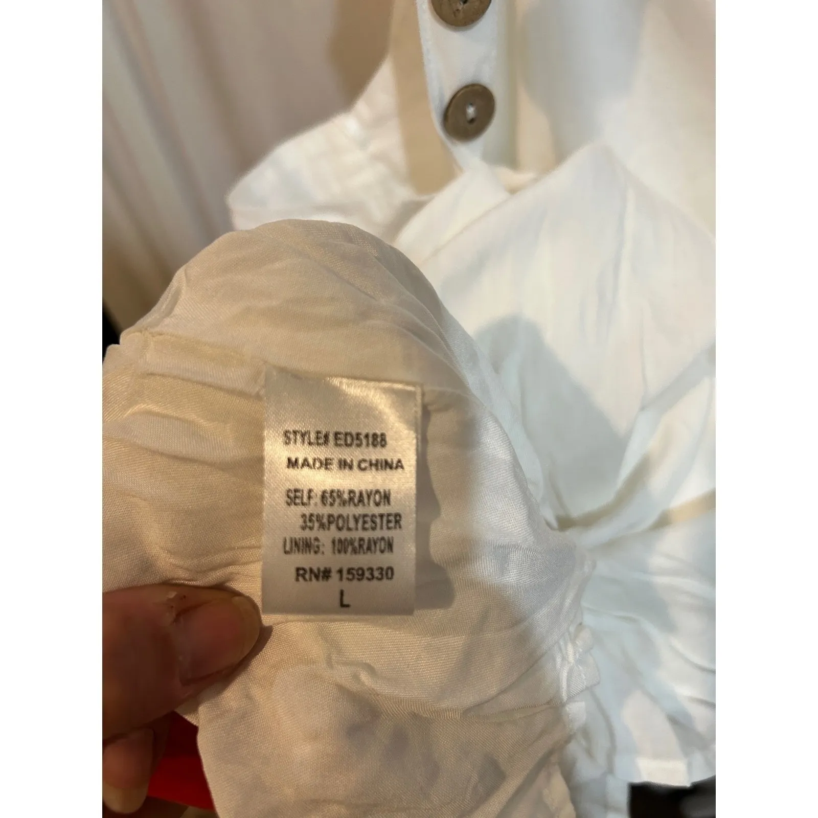 Heyson White Ruffle Strap Maxi Dress Summer Casual Sundress Size L - Image 11