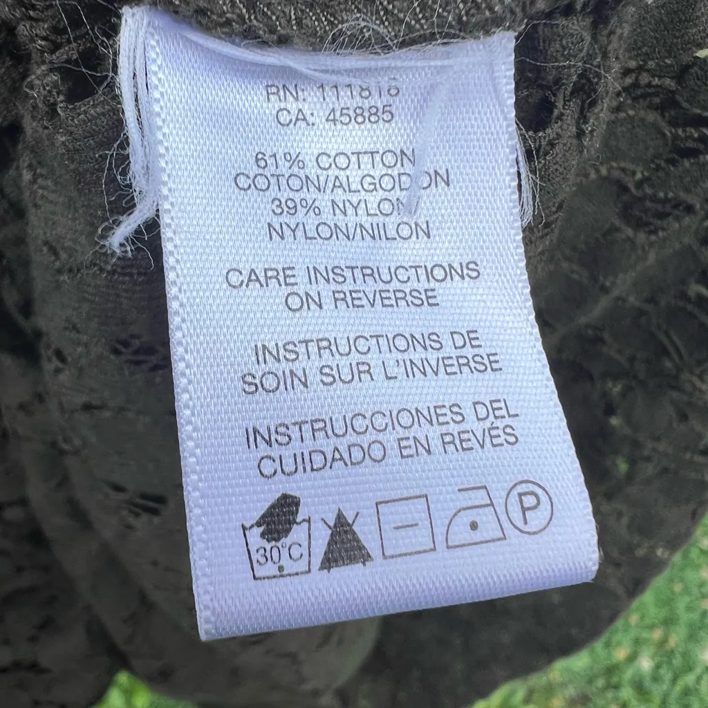 Michael Michael Kors Women's Small Brown Lace‎ Long Sleeve Half Button Blouse - Image 11