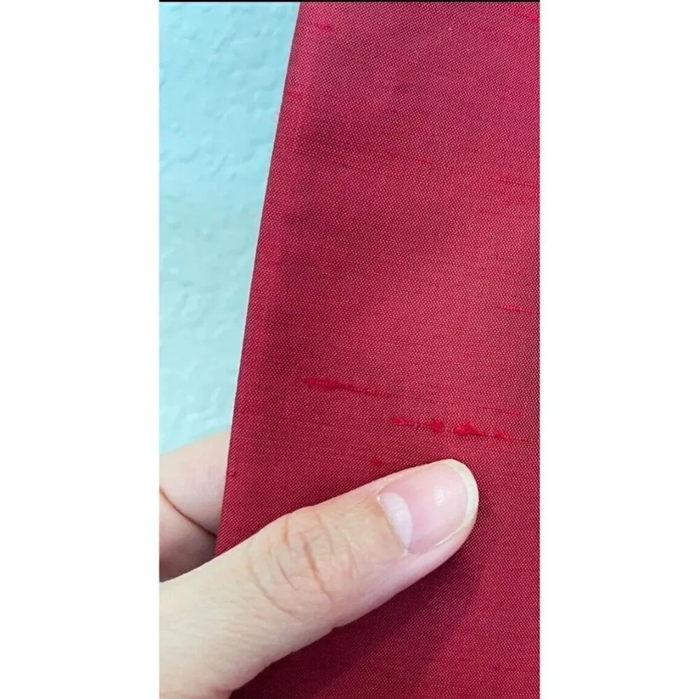 Silk Lore Beth Terrell blouse Jacket shantung Silk Top MEDIUM red gold - Image 8