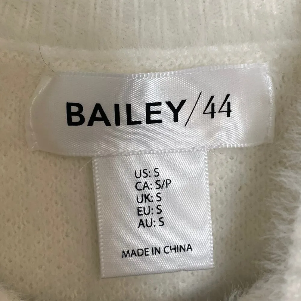 Bailey 44 Sundry Stripes Mock Neck Cozy Sweater in Oyster Fuzzy Size Small - Image 11