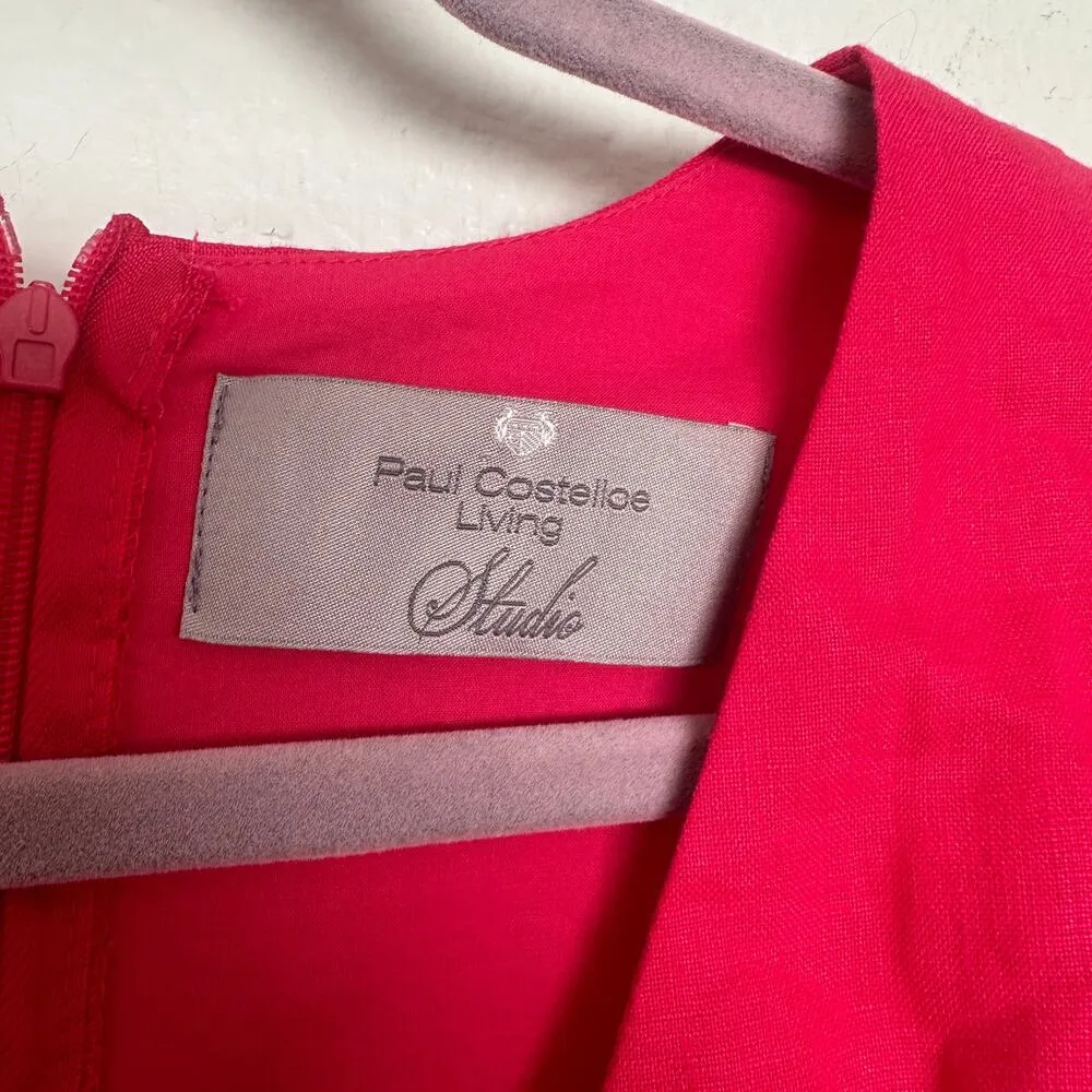Sz 8 Hot Pink Linen Jumpsuit with Pockets Paul Costelloe Living Studio - Image 6
