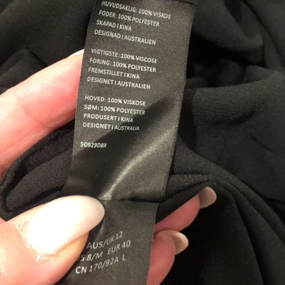 BARDOT BLACK GOTH COCKTAIL LINED CRISS CROSS VNECK BACK TIE DRESS M - Image 11