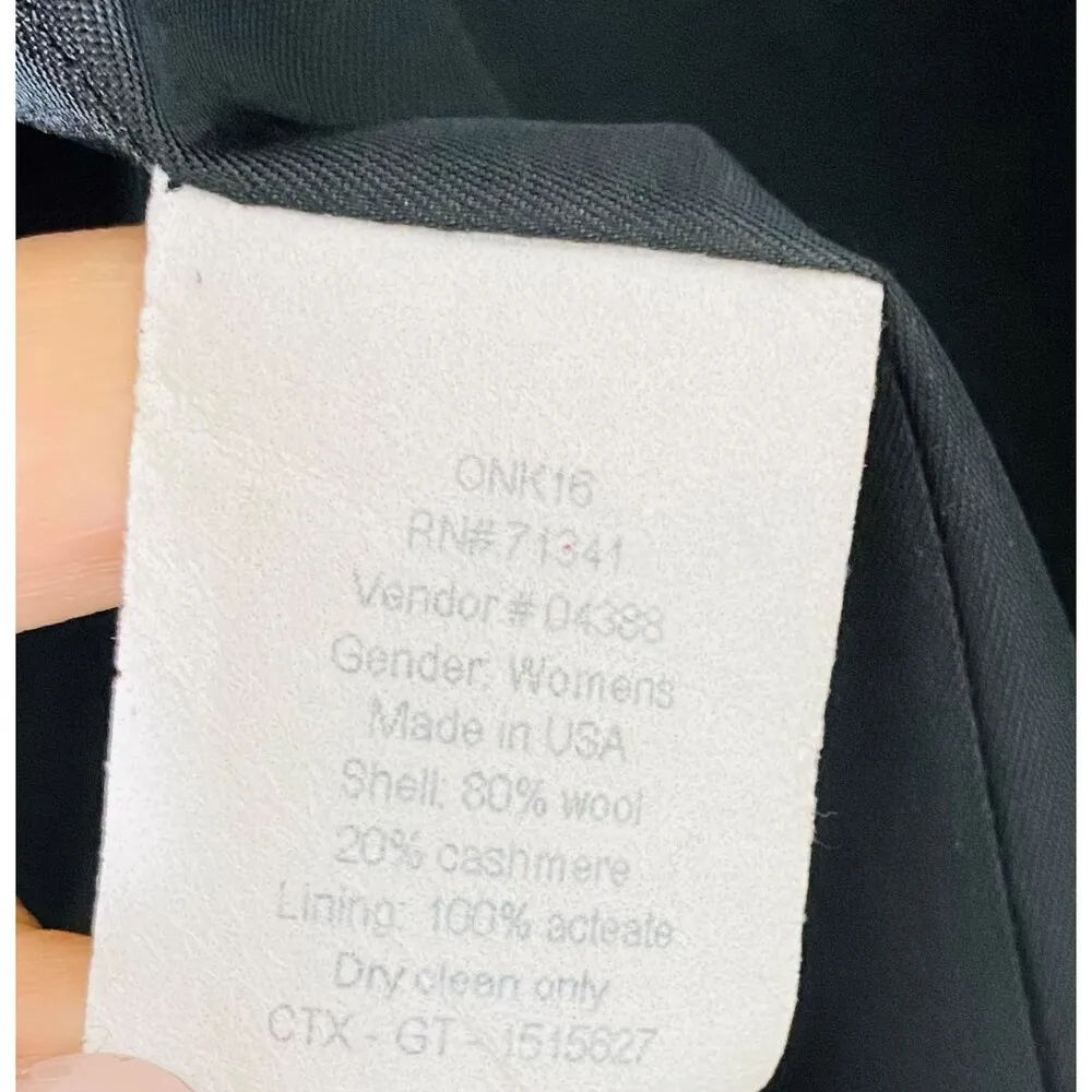 Vintage LL Bean Wool Cashmere Blend Black Long Sleeve Blazer Jacket Sz 6 - Image 8