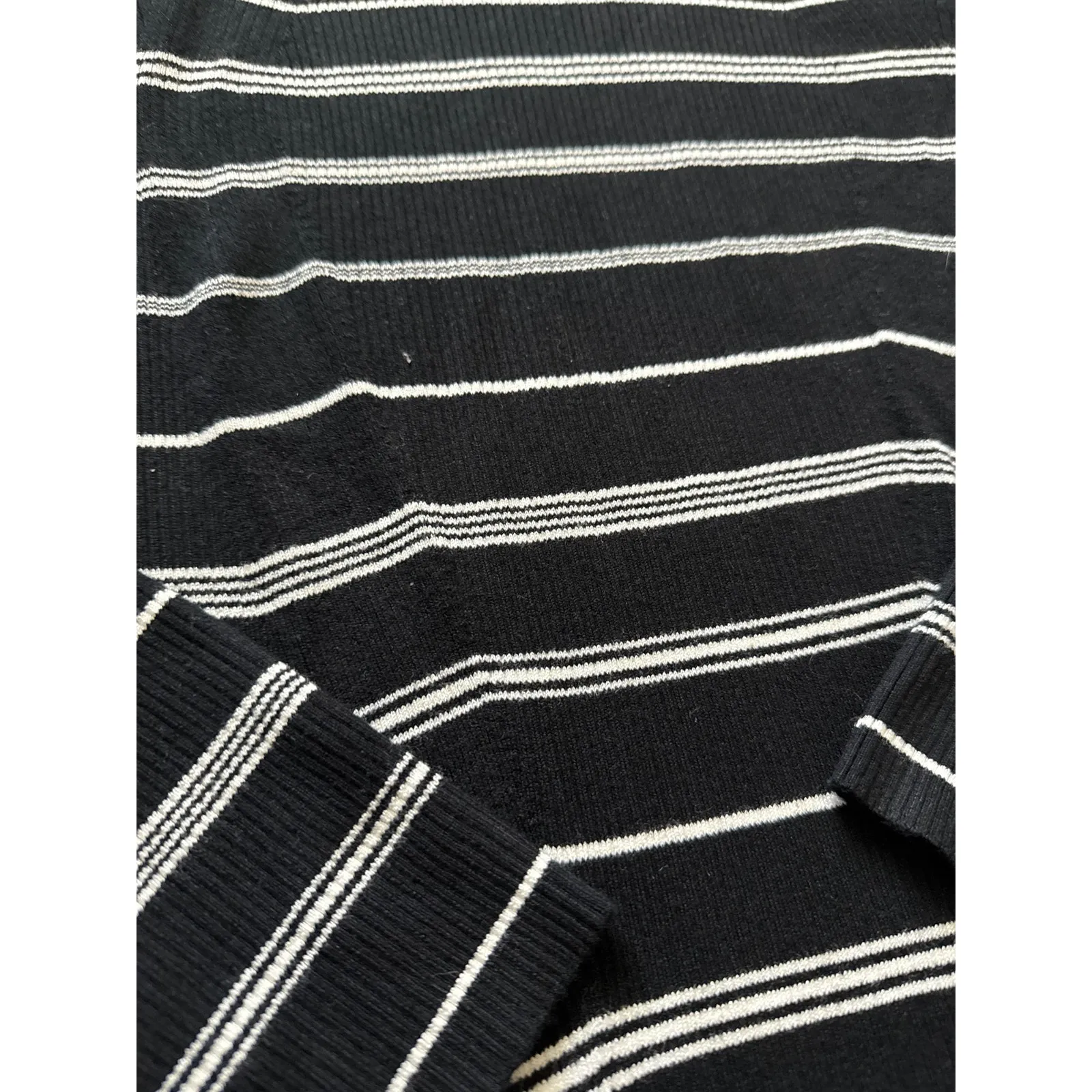 J. Crew Knit Ribbed Bodycon Sweater Midi Dress Mixed Striped Size Small‎ - Image 11