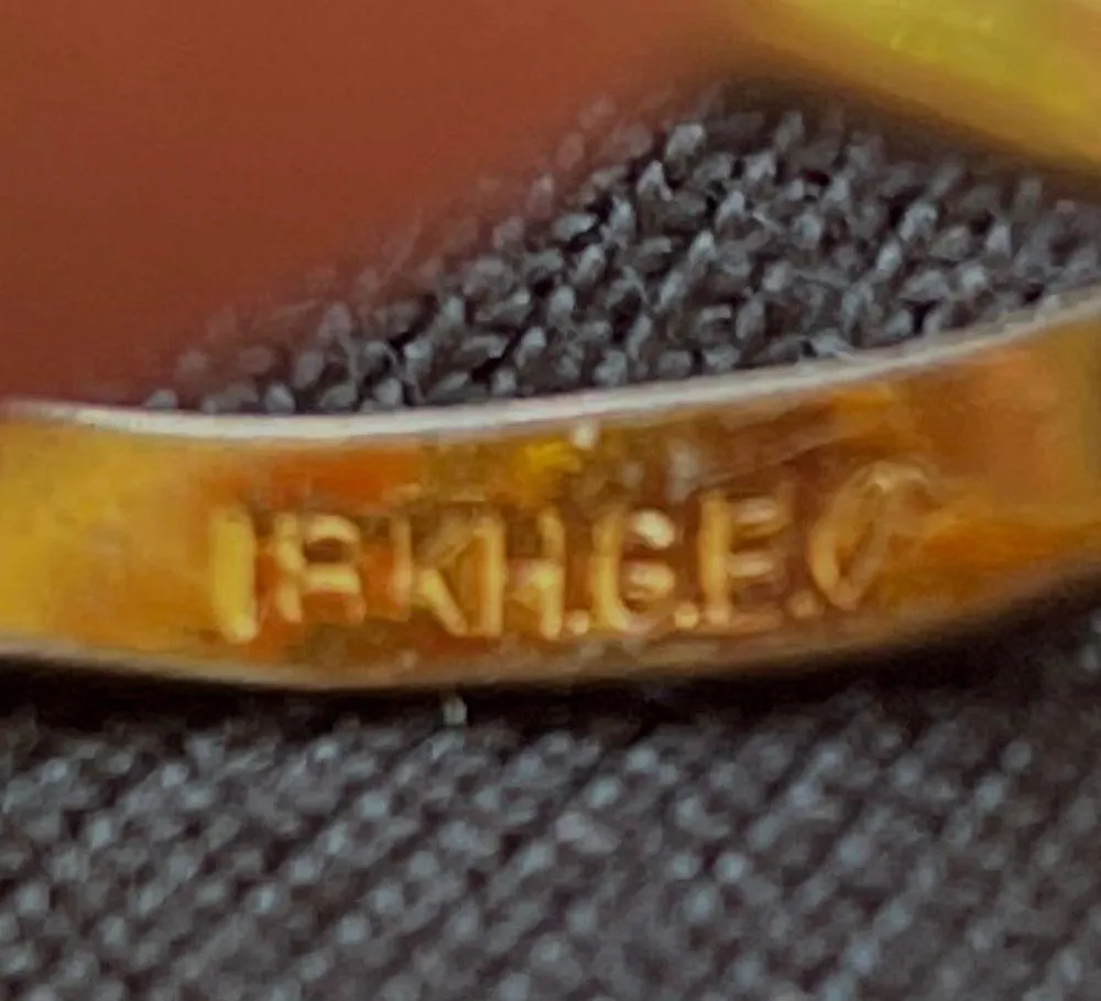 Amethyst Vintage 18K HGE stamped  ring - Image 7