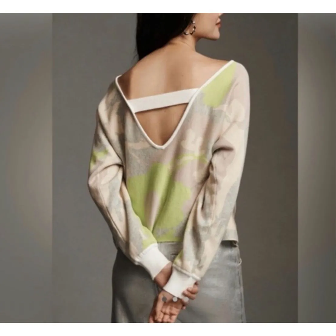 Anthropologie daily practice hazy days pull over sweater size large - Image 2