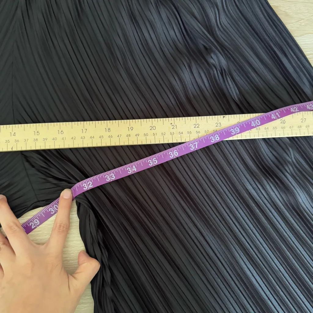 Gigi C XS Taylor Pants Wide Leg High Waist Pleated Black Drawstring Beach Relax - Image 9