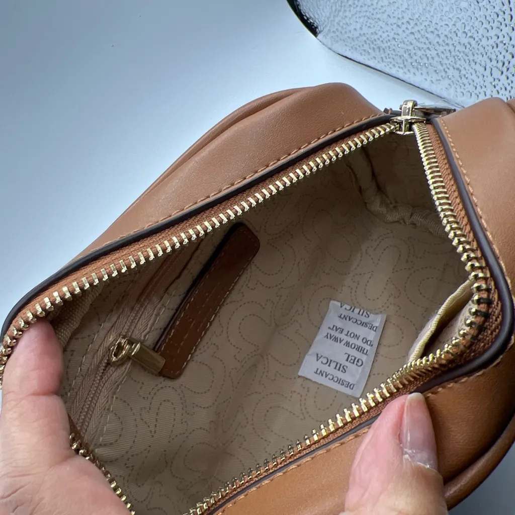 TRUE RELIGION denim Crossbody Bag Small Brown Strap MSRP $76 - Image 5