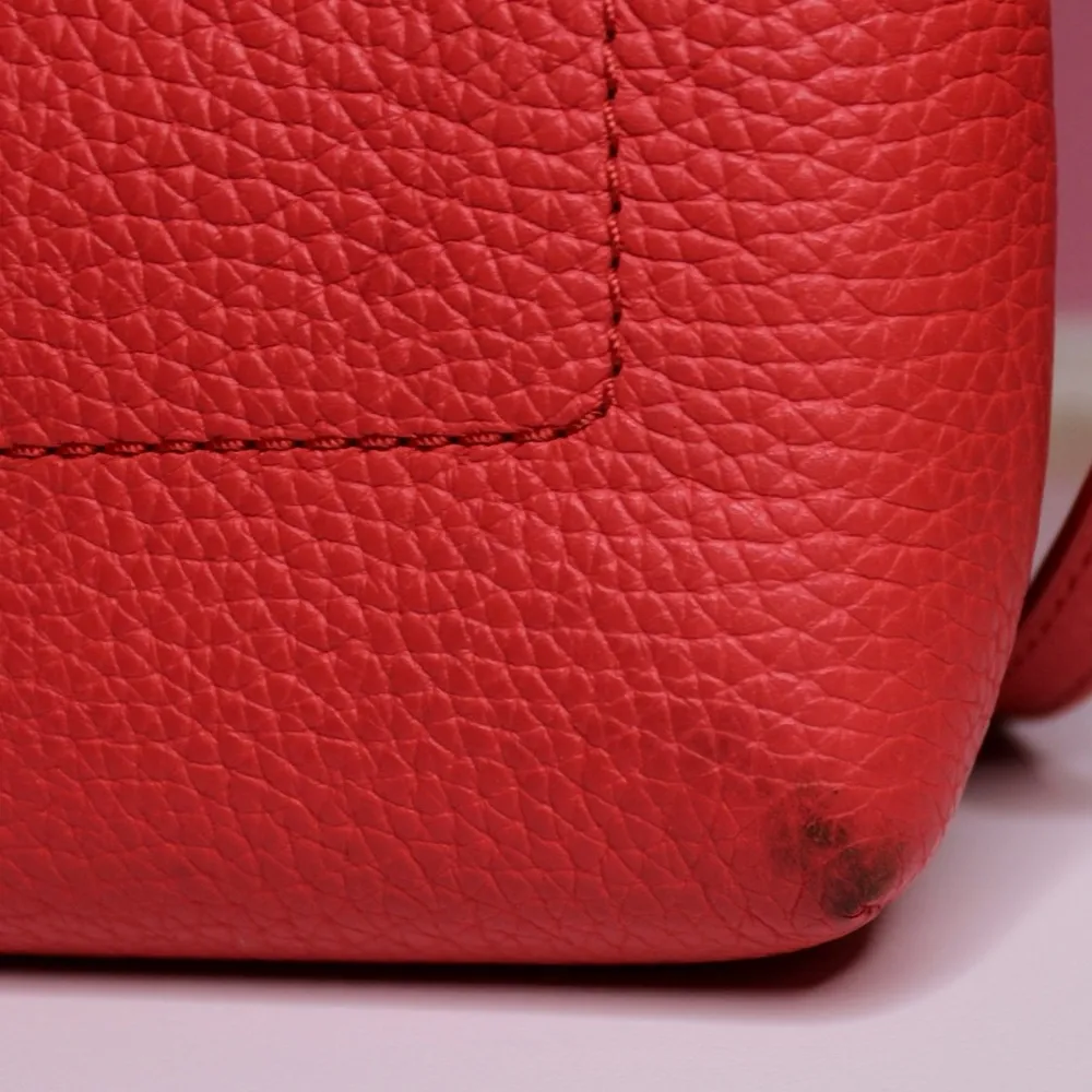 Kate Spade Pink Leather Shoulder Bag White Trim Gold Zipper Purse - Image 5