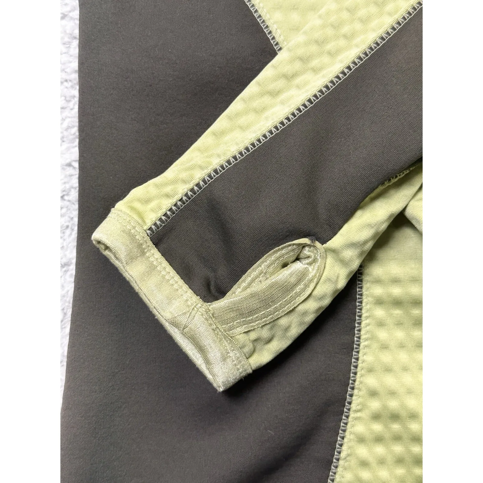 Nike Fit-Therma 1/2 Zip Pull Over Top Medium‎ Thumb Holes Green Brown EUC - Image 6