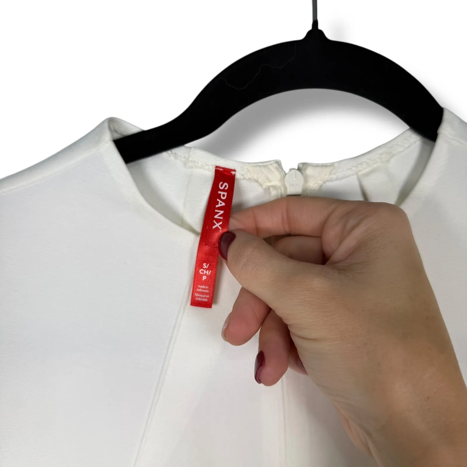 SPANX The‎ Perfect Funnel Top Powder White Short Sleeve Business Casual S - Image 2