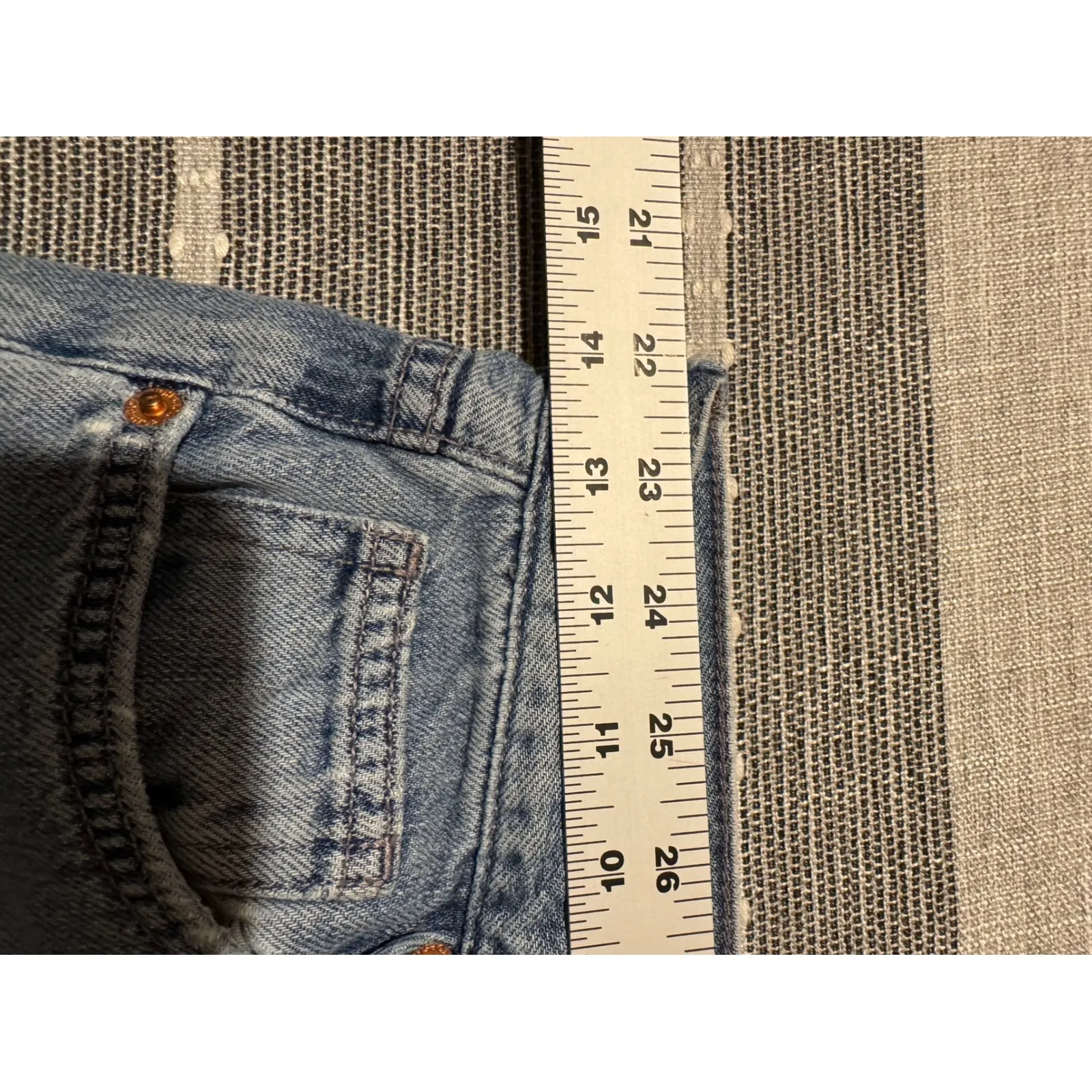 TOPSHOP Wide Leg Jeans Light Wash Denim Women Size US 6 EU 38 UK 10 - Image 5