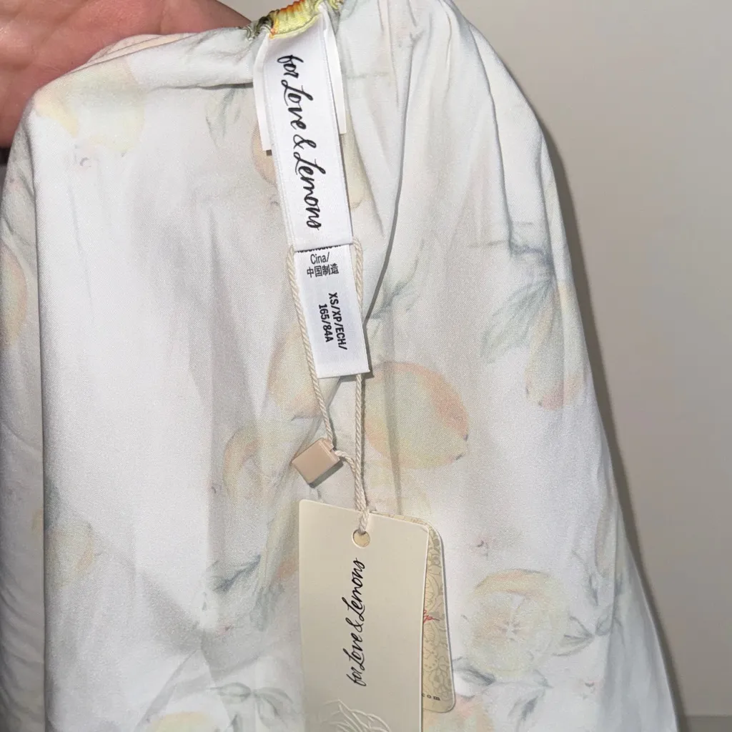 For Love And Lemons Lemon Print Halter Top - Image 7