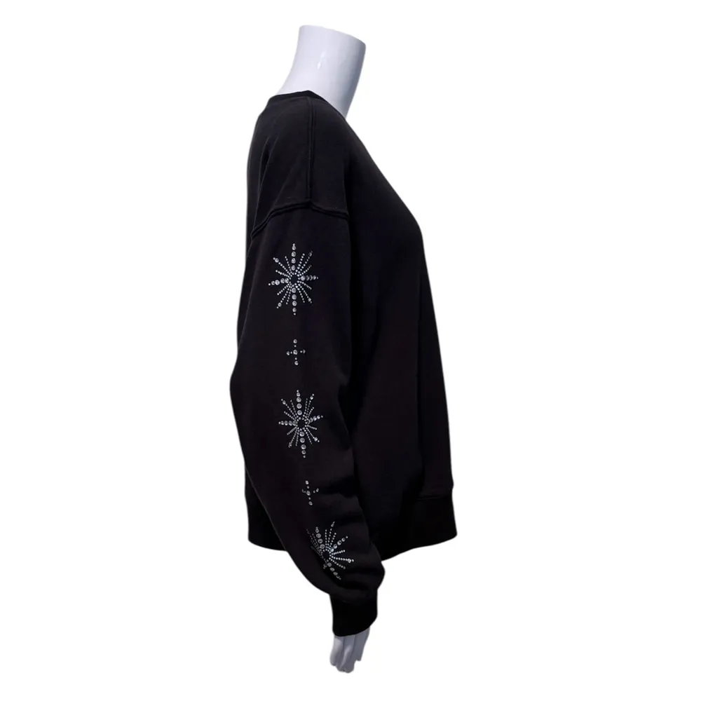 NEW Wildfox Cody Rhinestone Sleeve Sweatshirt Size Medium - Image 3