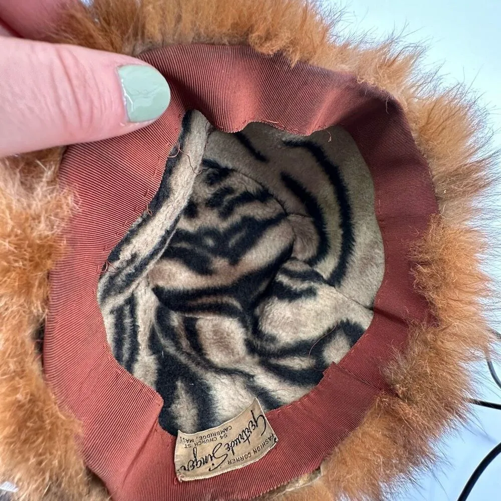 Gertrude Singer Women's Faux Fur Lined Winter Pillbox Hat Brown Tan One Size‎ - Image 4