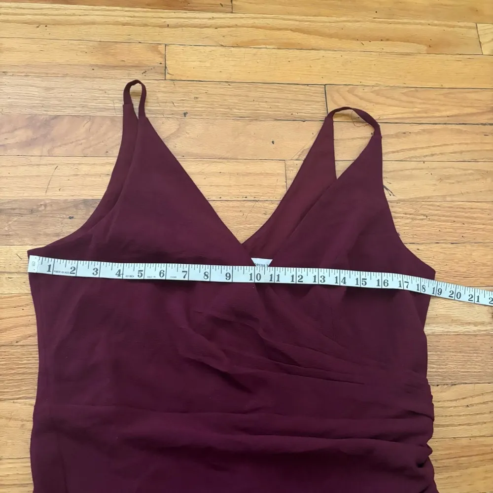 Dress The Population Burgundy Maxi Dress Size XL - Image 4