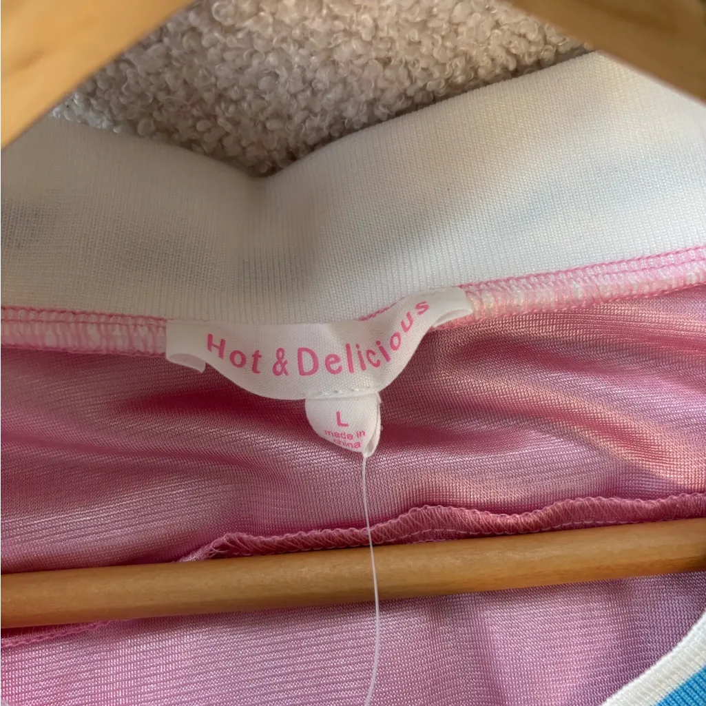 Hot & Delicious Pink and Blue women Shirt - Image 3