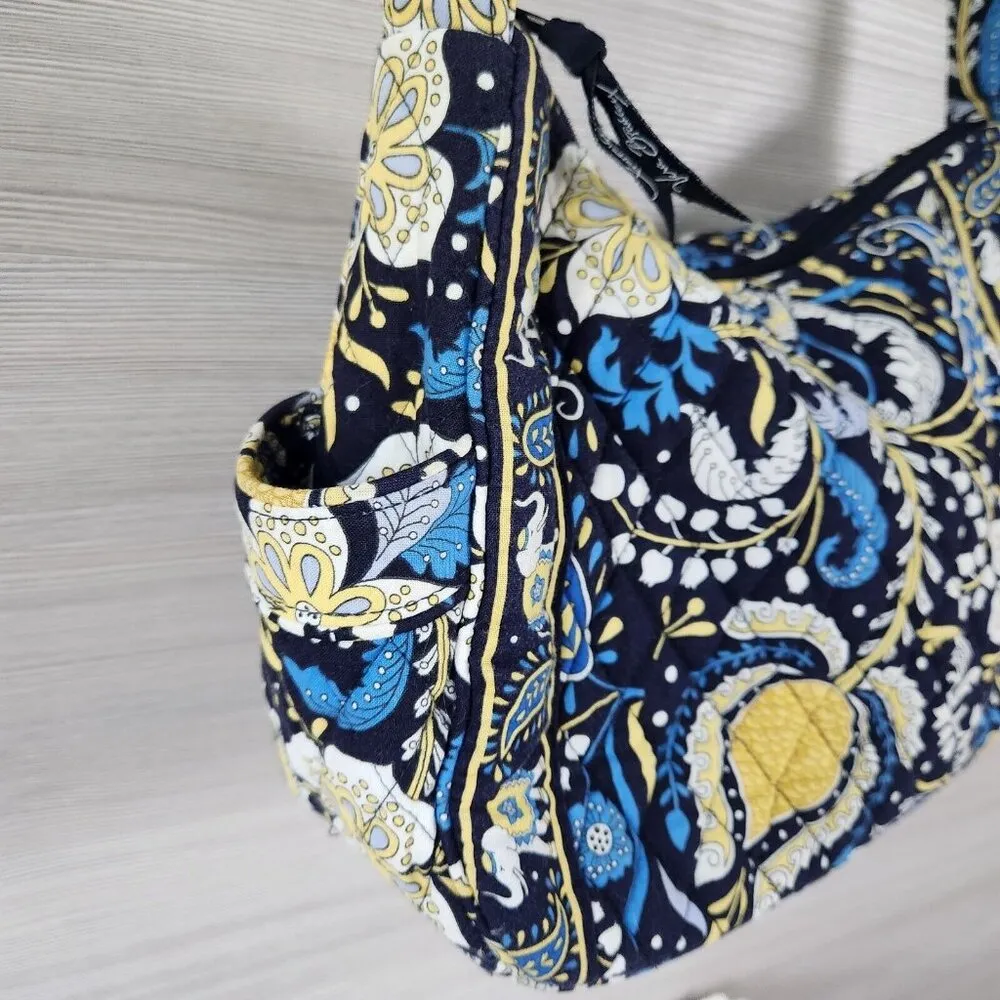 Vera Bradley Lizzy Ellie Blue Yellow Floral Paisley Crossbody Purse & Wallet Duo - Image 4