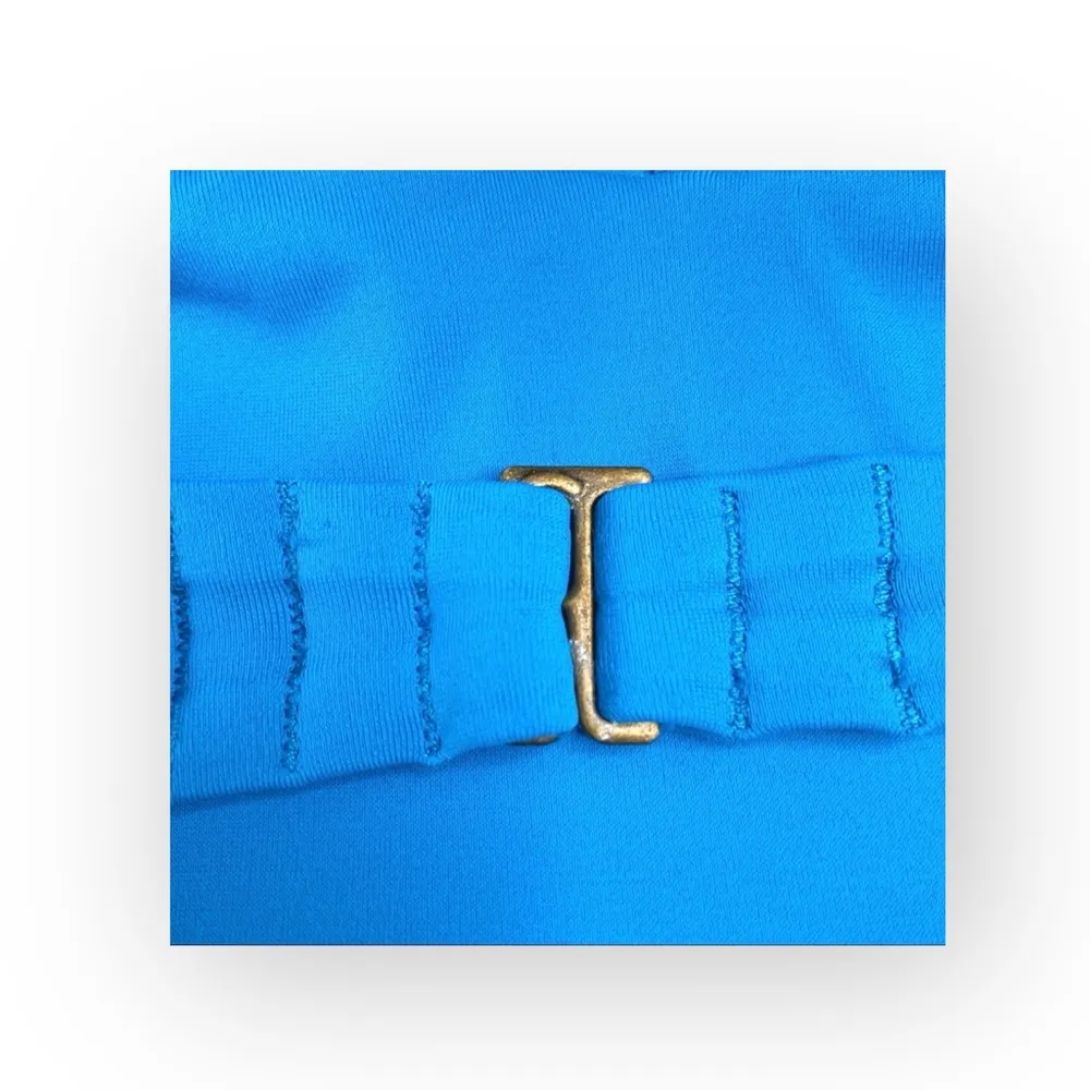 Tori Praver ❁ Seafoam Sexy Strappy Caged Front Bikini Top ❁ Teal Blue ❁ Medium - Image 9