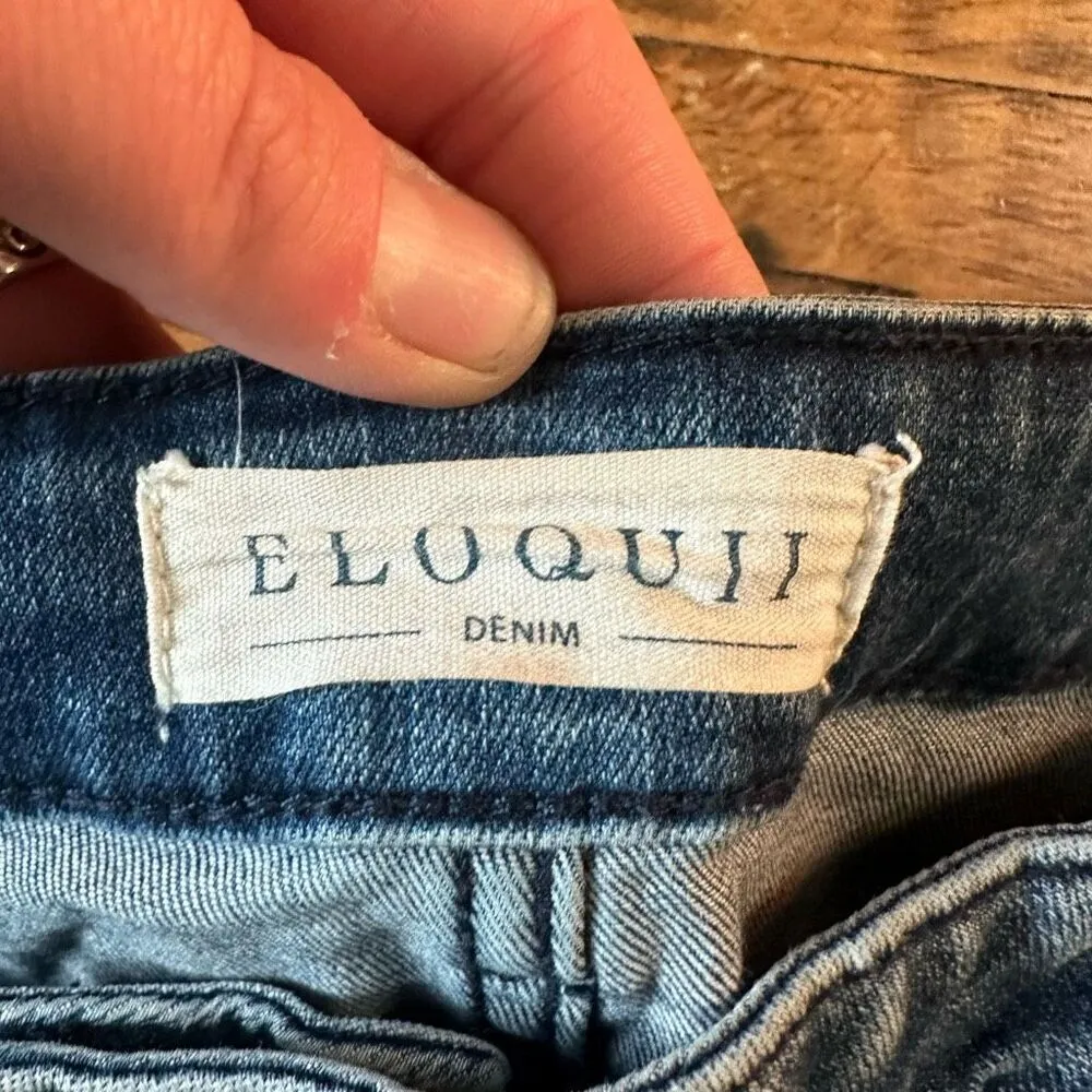 Eloquii distressed light wash stretchy size 24 plus size jeans - Image 2