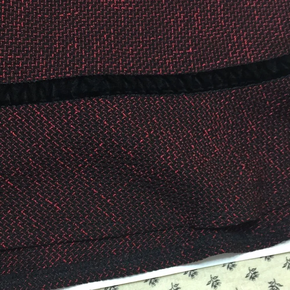 Plaza South Red and Black Velvet Skirt Set size 10 - Image 13
