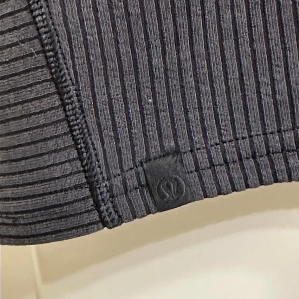 Lululemon Ribbed Softstreme Cropped Tank Top Black Size 2 - Image 4