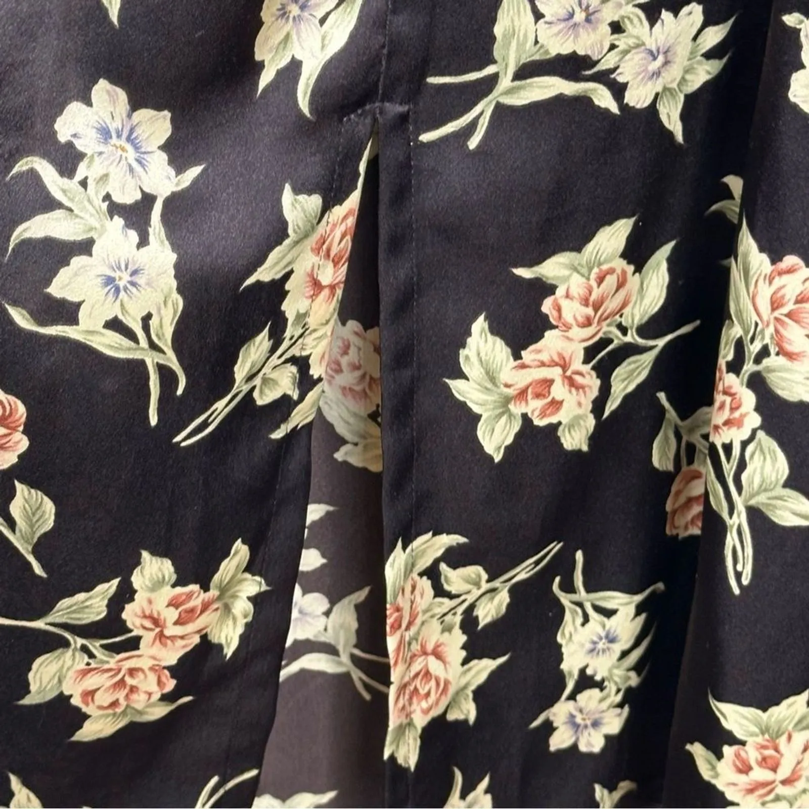 American‎ Eagle Outfitters Vintage Black Maxi summer floral dress sz 12 - Image 9