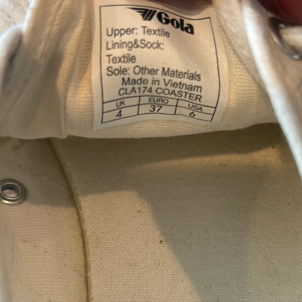 Gola White Coaster Sneakers Size 6‎ - Image 8