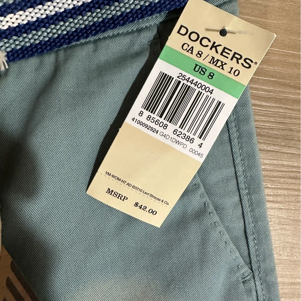 Dockers Oh My Soft‎ Capri Khaki Diem Size 8 NWT - Image 4