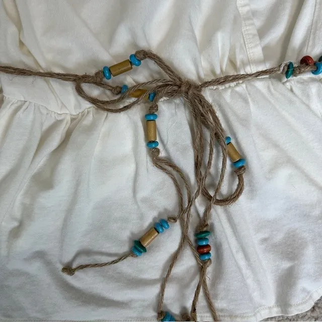 Ralph Lauren‎ Polo Jeans Co. Cream Wrapped Draped Goddess Top Size M Size M - Image 7