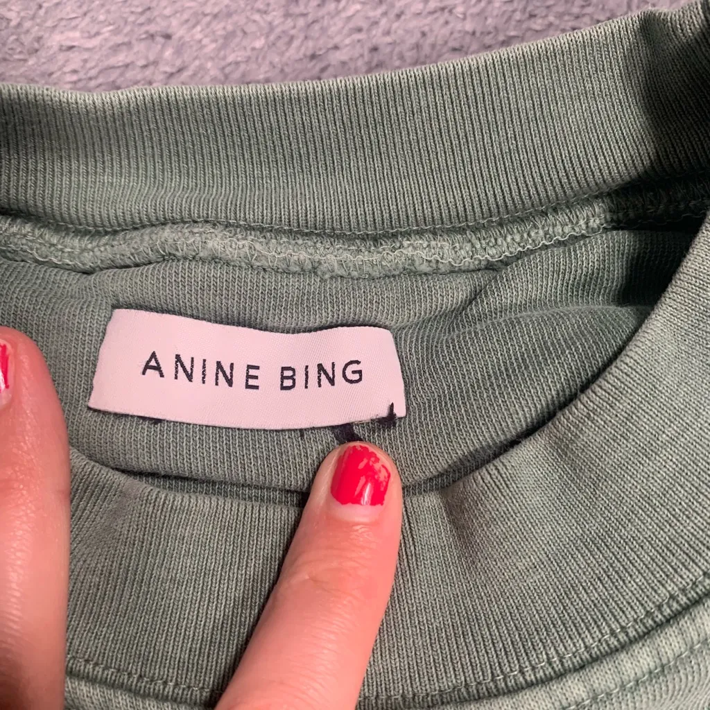 Anine Bing green Crewneck sweatshirt - Image 3