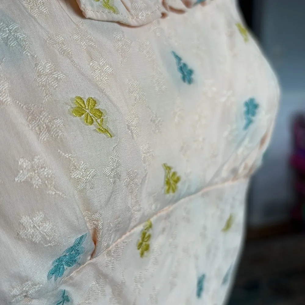 NWT Anthropologie Scallop Babydoll Midi Dress Sz Large Softgirl Cottagecore - Image 11