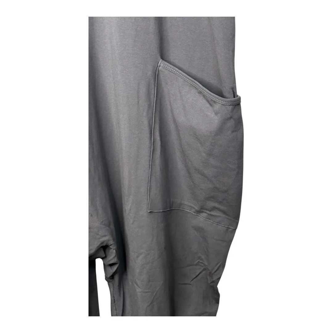 Jumpsuit Spaghetti Strap Casual Loose Fit Overalls Romper Gray Women Size Medium - Image 7