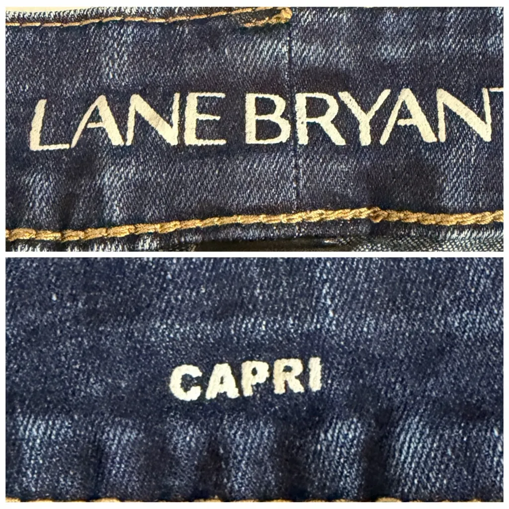 Lane Bryant Capri Jeans Mid Rise Parch Pockets Dark Wash Women’s Plus Size 20 - Image 8