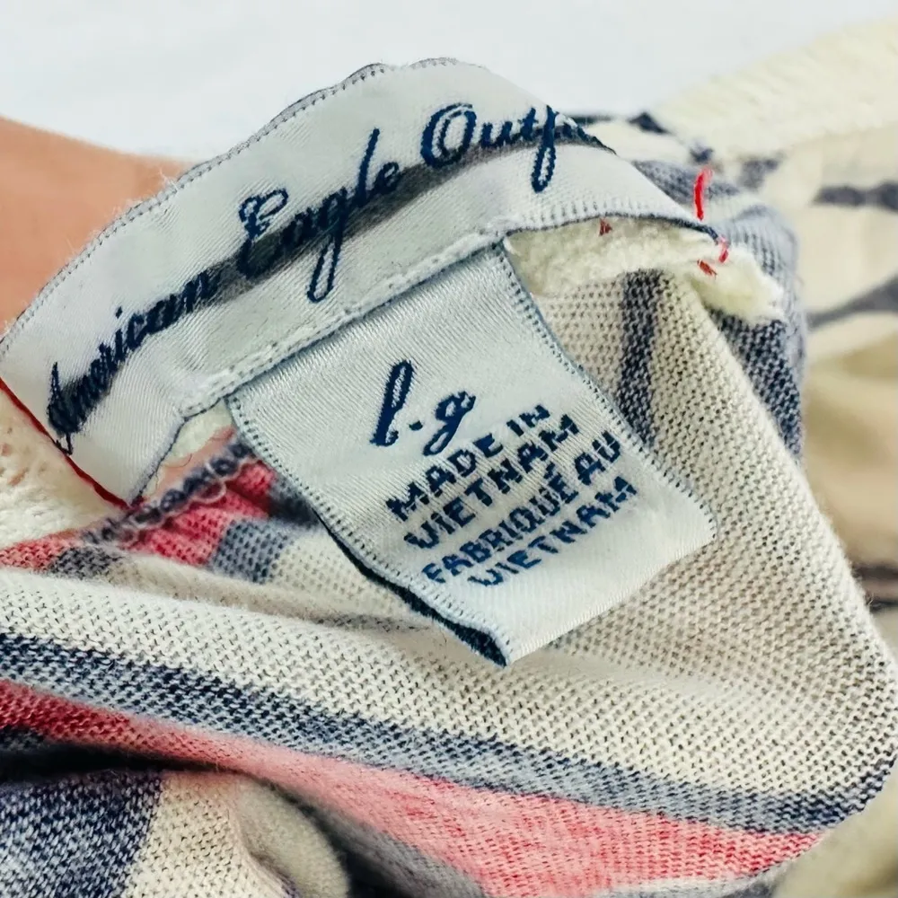 American Eagle Tie Neck Tube Top Floral Large White - Image 6