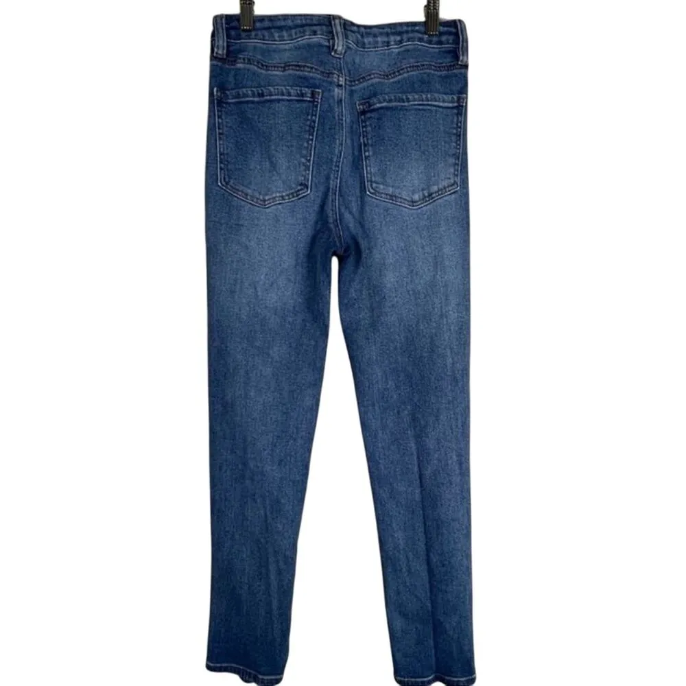 Rue 21 Jeans Womens 4 Medium Wash Distressed Skinny High Rise Y2K Streetwear - Image 2