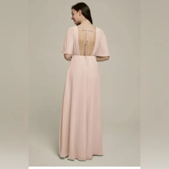 AW Vickie Bridesmaid Prom Formal Special Occasion Wedding Guest Dress, 8, Pink - Image 3