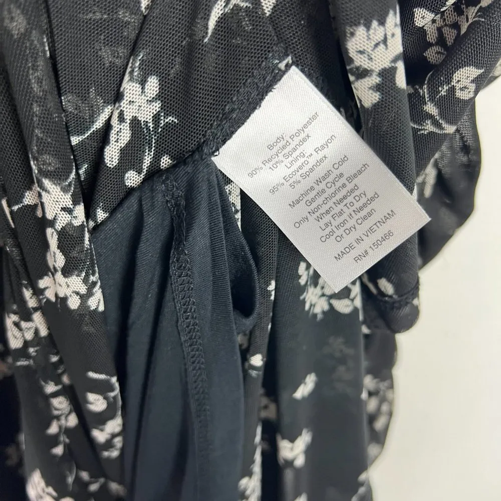 NWT Stitch Fix 41 Hawthorn Sophia Sleeveless Midi Dress Black Floral Size 2X - Image 9