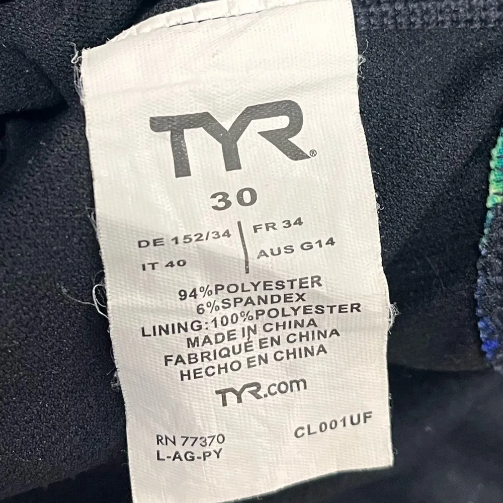 TYR Swimsuit Emulsion Diamondfit One Piece 30 S Small Green - Image 3