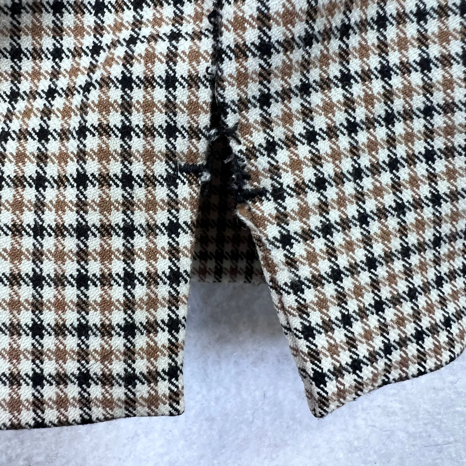 Talbots Women’s Plaid Hampshire Ankle Pants Trousers Brown Black 12 Check Preppy - Image 14