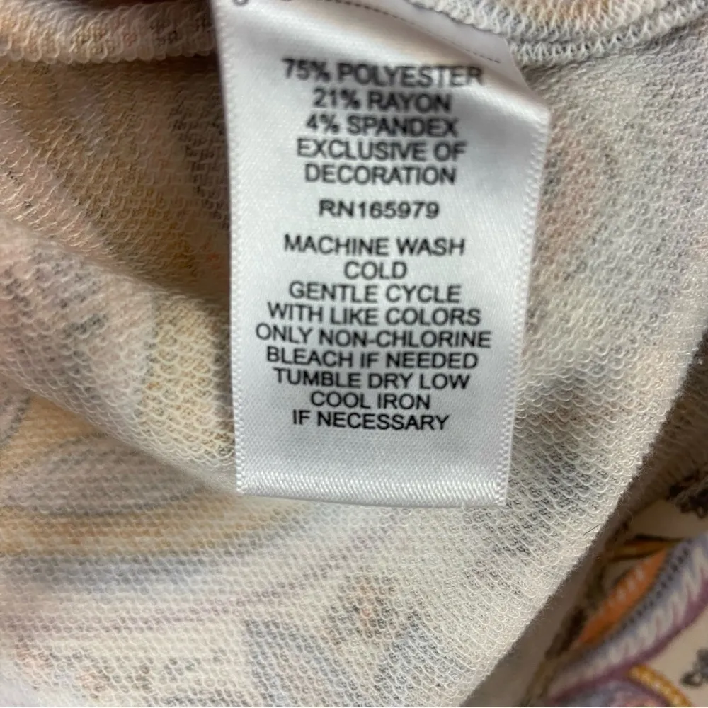 Paisley Jewel Tone Boho Short Sleeve Tunic Top Cupio Women’s Size Medium - Image 4