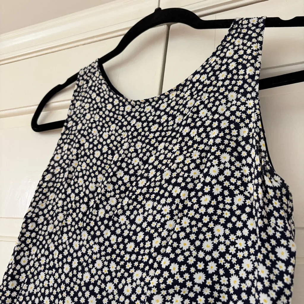 Sezane Fifi Dress Sleeveless Navy Mini Ditsy Floral Daisy Dress 36 Size 4 Small - Image 6