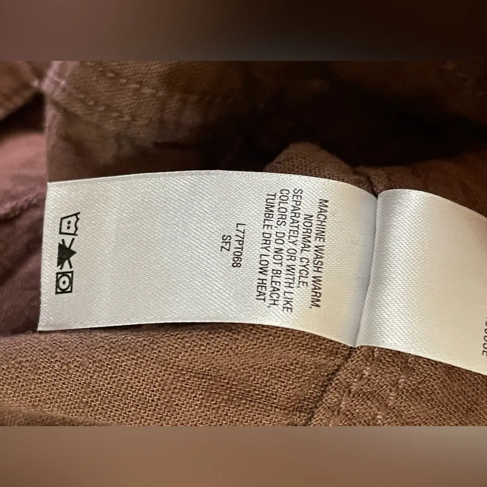 Cabela’s Women’s Linen Blend Cargo Pants Balsamic Brown Color Size 14 NWT - Image 13