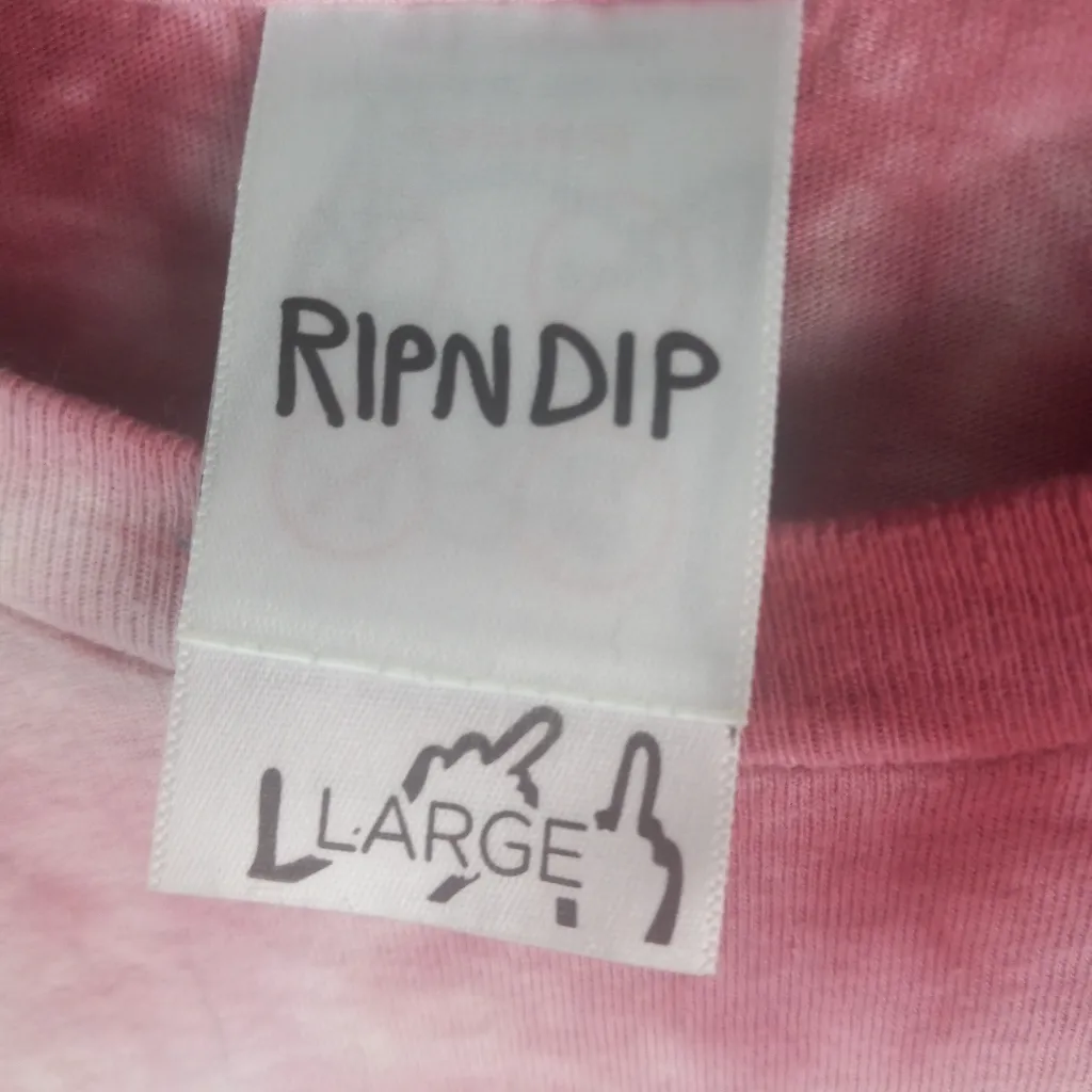Ripndip L Tie-Dye Long Sleeve Shirt in Pink n Orange - Image 6