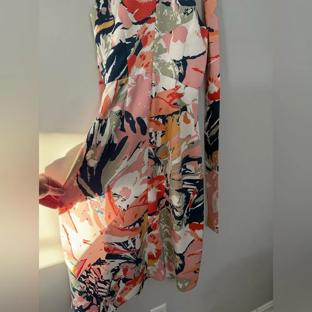 Club Monaco Scharpettah Tie Dress Floral Print Halter Dress Multi Color Size 4 - Image 7