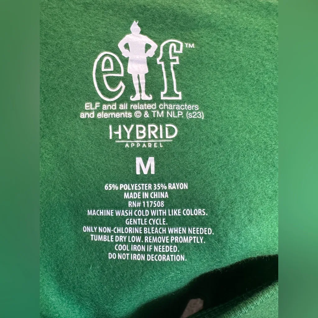 Elf Movie “Current Mood” Christmas Sweatshirt Green Crewneck Size M Size M - Image 5