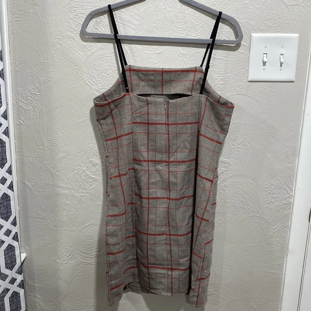 Hem & Thread Plaid Spaghetti Strap Mini Dress or Jumper Size Medium - Image 6